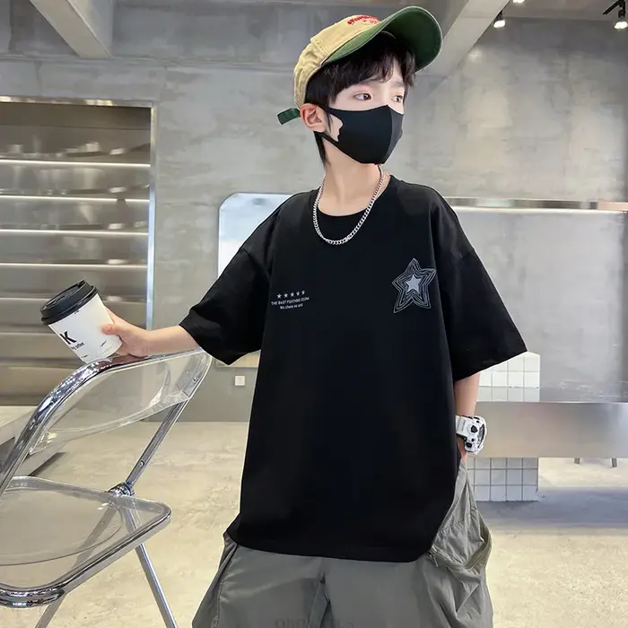 Été garçon vêtements de luxe T-shirt pour Tween enfant nouveau décontracté à manches courtes