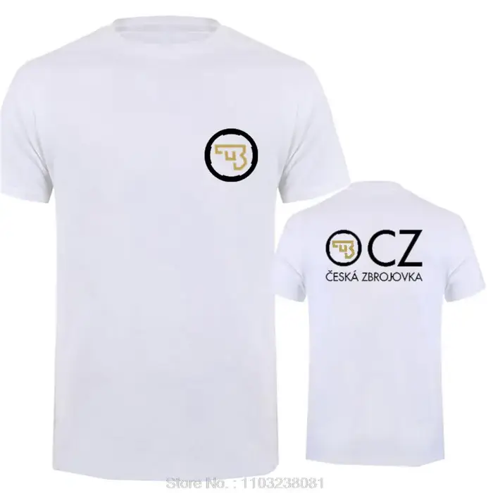 T-shirt Homme 2026 CZ Ceska Zbrojovka Czech Firearms – Haut d'été à Manches Courtes en Coton – Vêtements Masculins Ins Y2k