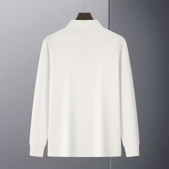 Harvard Est. 1636 impression mode basique T-Shirt hommes automne à manches longues vêtements décontracté solide hauts confortable bouton polos