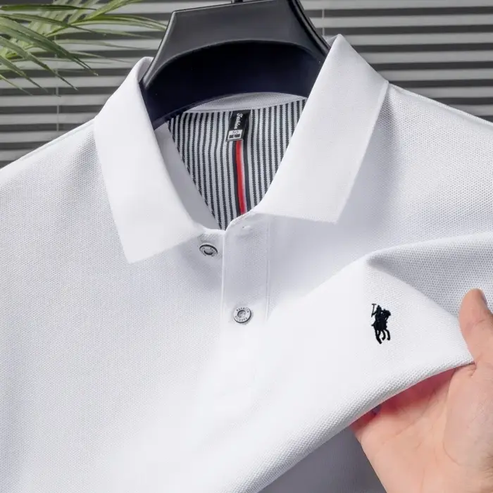 100% coton marque de luxe manches courtes polo shirt hommes nouveau classique pony broderie été T-shirt haut de gamme mode décontracté Paul top