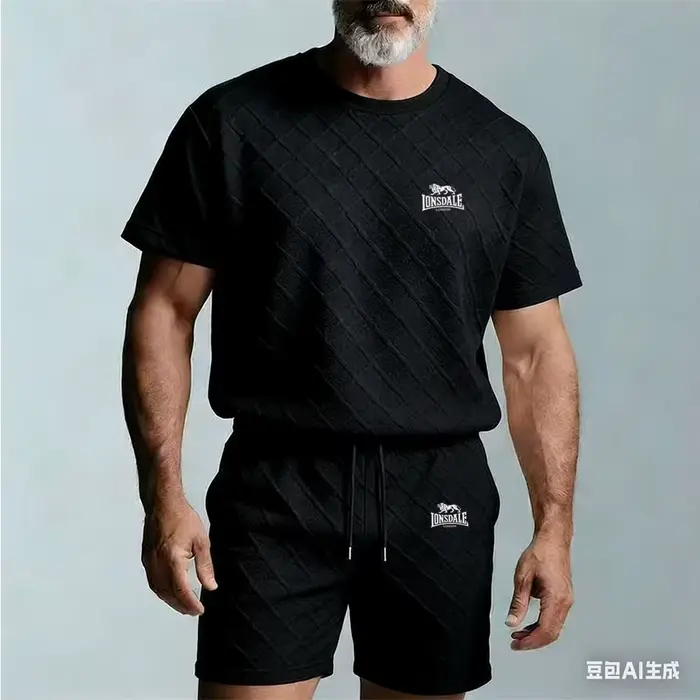 Ensemble de vêtements de sport haut de gamme Longshdale pour hommes, décontracté, respirant, élégant