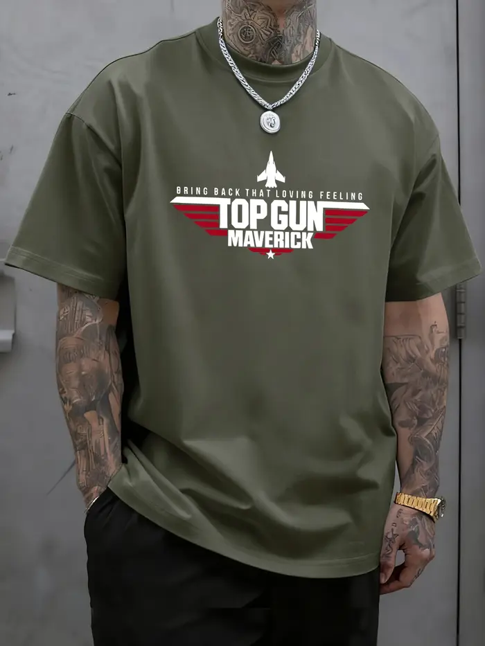 Top Gun Maverick impression t-shirts homme coton mode T-Shirt unisexe décontracté surdimensionné vêt