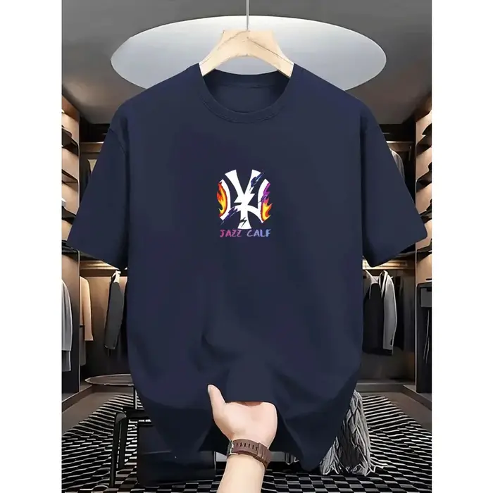 T-shirt à manches courtes et col rond pour homme - Décontracté et sportif, polyvalent. T-shirt impri