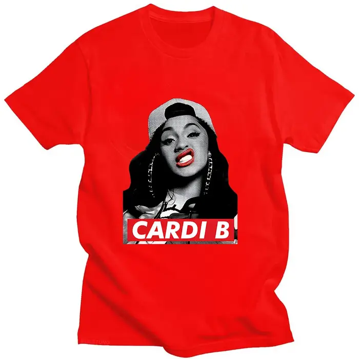 T-shirt Cardi B en coton avec impression graphique