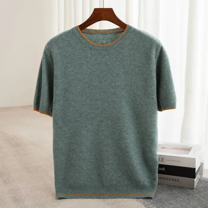 Pull en cachemire à col rond pour hommes