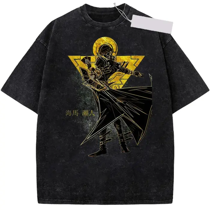 Yu-Gi-Oh! Vintage Lavé et Délavé T-shirt graphique Yugi Muto pour hommes