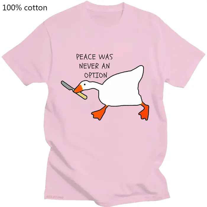 Jeux d'oie sans titre la paix n'était jamais une Option T-Shirt 100% coton à manches courtes été chemises décontractées drôles vêtements graphiques t-shirts