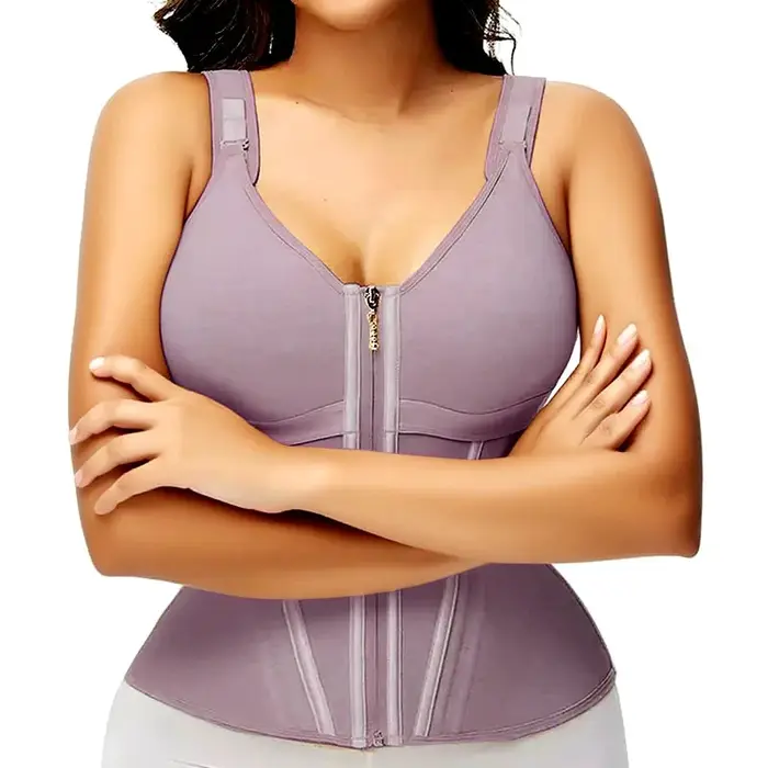 Léopard minceur gaine taille formateur Corset gilet avec fermeture éclair Fajas colombien ceinture corps Shaper Shapewear sport chemise débardeur