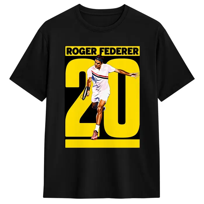 T-shirt surdimensionné RF Roger Federer, 100% coton, T-shirt populaire pour hommes, plage, motif rét