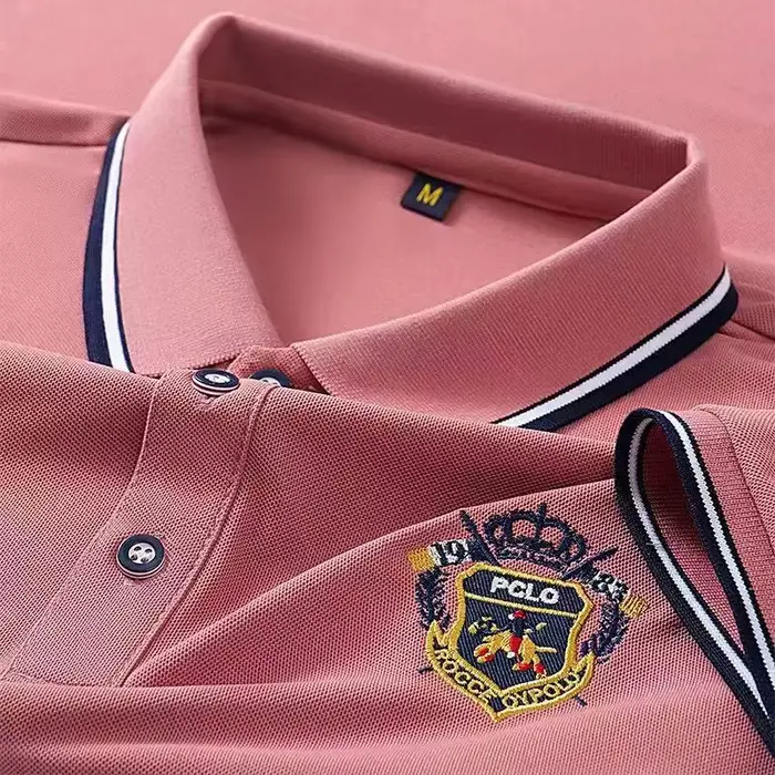 Polo brodé d'été pour hommes