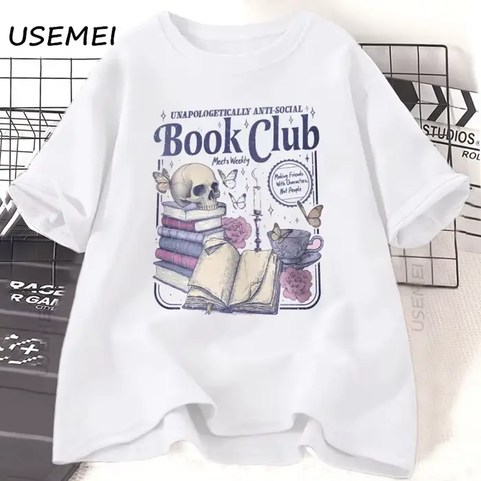 Anti livre Social Club T-Shirt casual lecteur d'amour