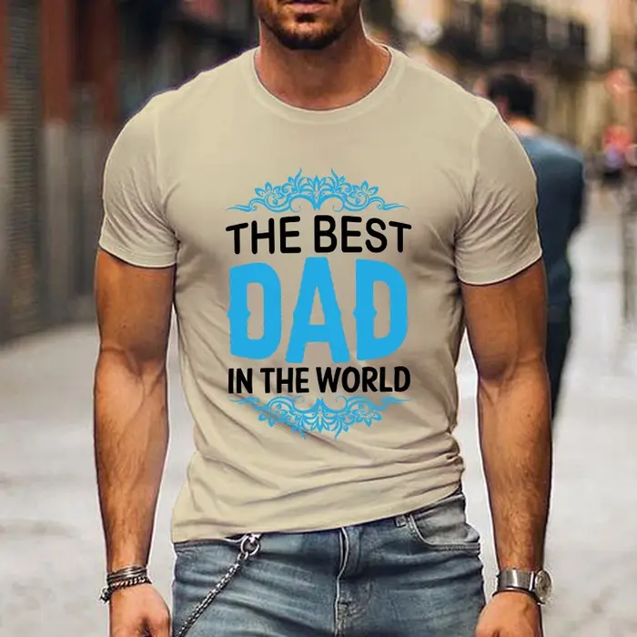 Chaud le meilleur papa du monde fête des pères graphique à manches courtes T-Shirts pour hommes chemises T-Shirt ample