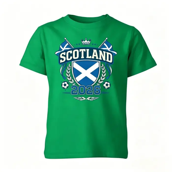 T-shirt de supporter d'Écosse 2026 – Vêtements et accessoires de football – Cadeau pour les fans