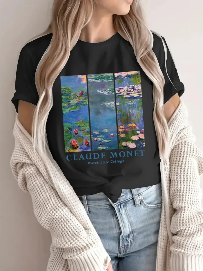 T-shirt d'art impressionniste français vintage