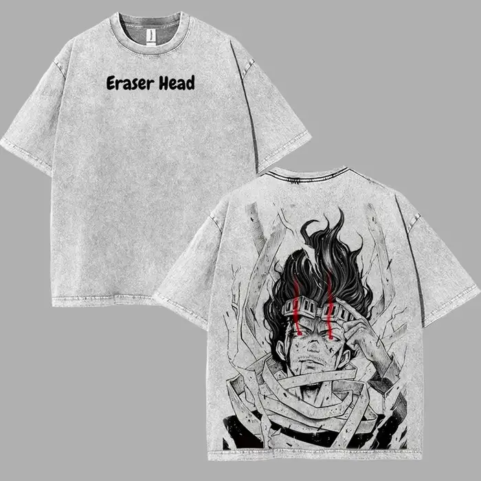 Shouta Aizawa T-shirt imprimé Anime mon héros académique vêtements hommes femmes coton t-shirts rétro lavé
