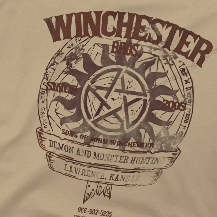 Surnaturel Winchester Bros t-shirt hommes t-shirts vêtements d'été coton col rond t-shirt