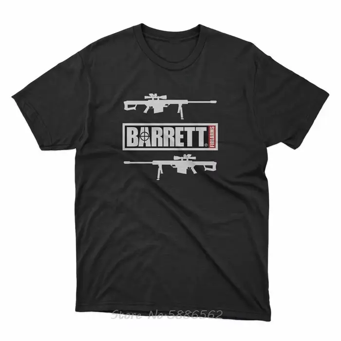 T-Shirt col rond en coton imprimé fusil de Sniper, surdimensionné, unisexe, à la mode, été, vêtement