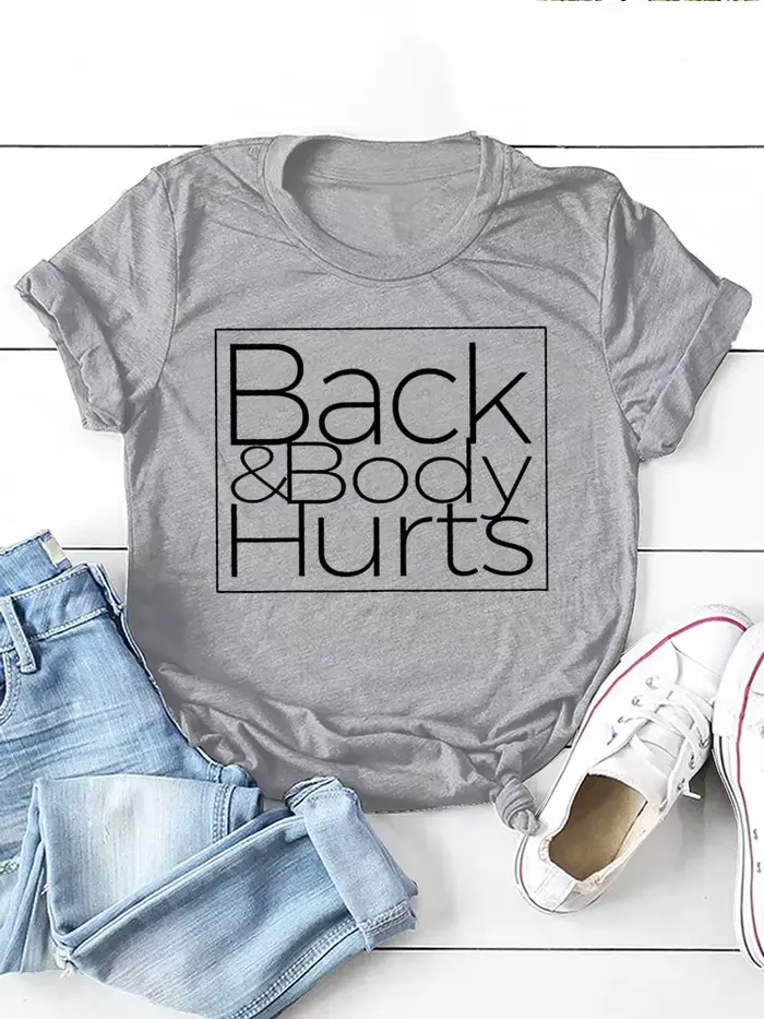 T-shirt à manches courtes et col rond pour femmes