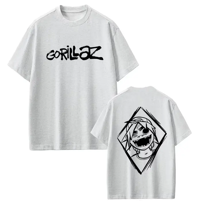 T-shirt graphique Rock Band Gorillaz pour hommes et femmes