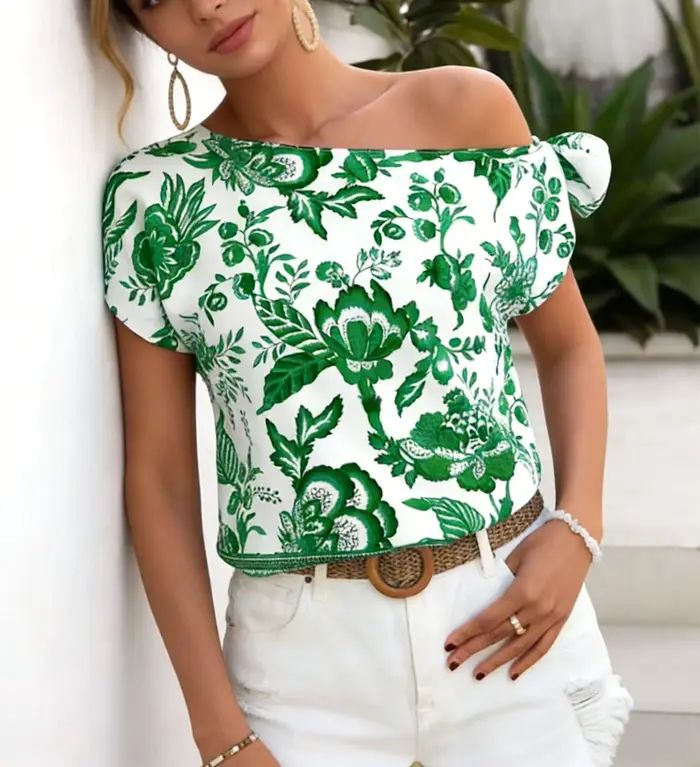 T-shirt vert pour femme