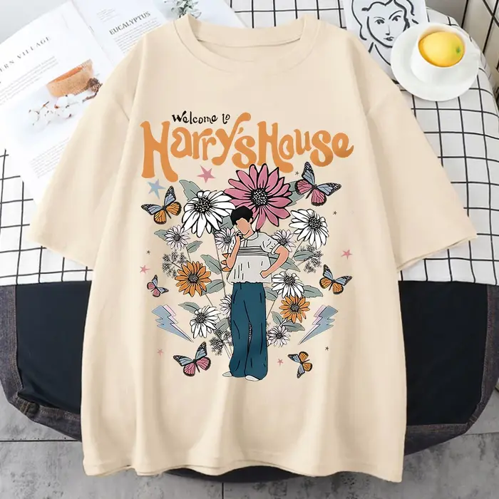 Harrys House femmes T-shirts coton été Manga graphique à manches courtes t-shirt doux originalité tranche de vie Individualisation