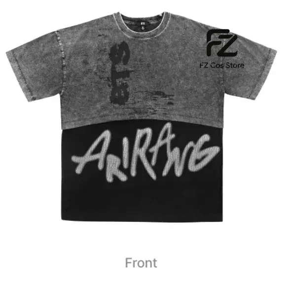 T-shirt tendance unisexe 2026 à manches courtes avec empiècements, style streetwear vintage ample po