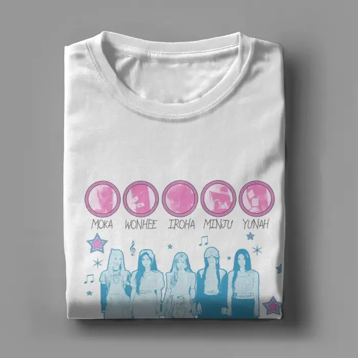 T-shirt Vintage été Illit Kpop tendance T-Shirts 100 coton