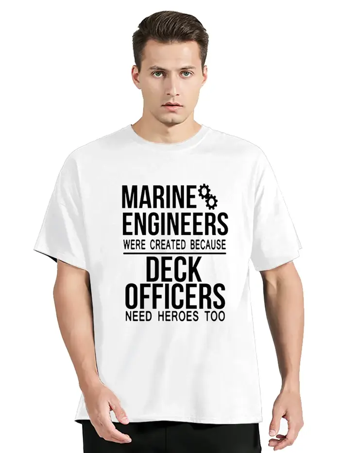 Drôle ingénieur marin t-shirts graphique coton Streetwear Harajuku génial blague T-shirt hommes vêtements surdimensionné