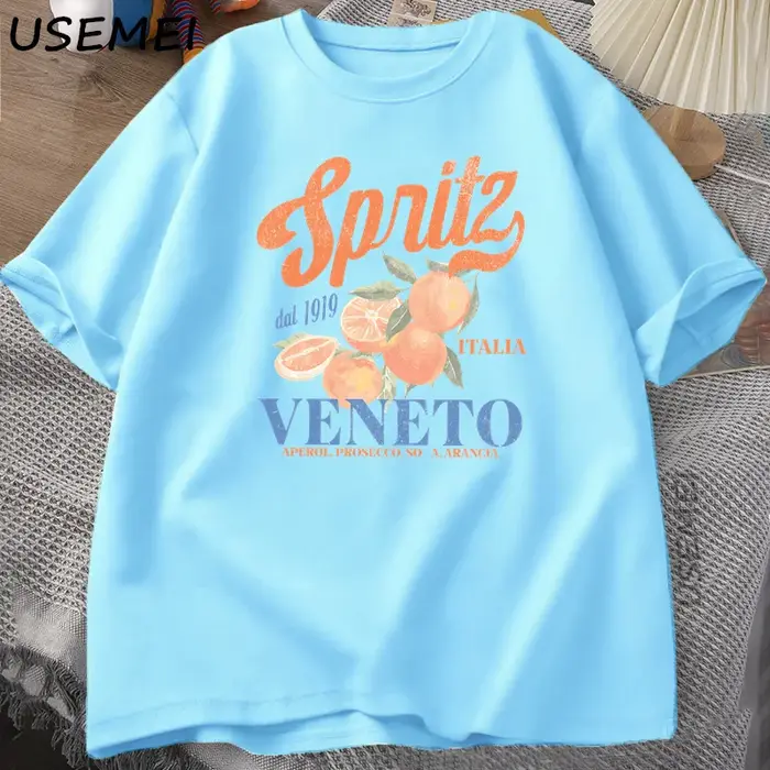 Cocktail italien Spritz T-Shirt hommes femmes été Vintage Boho Italia graphique