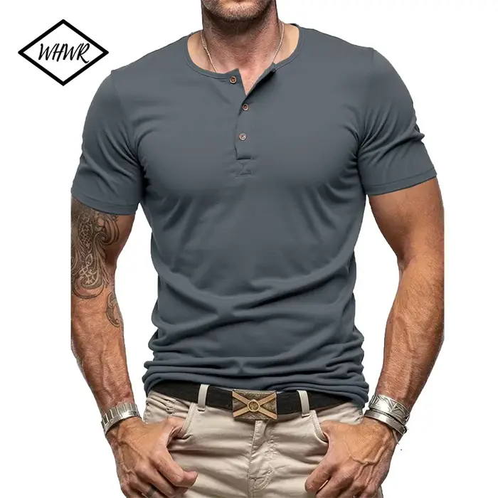 Henley – manches longues pour hommes