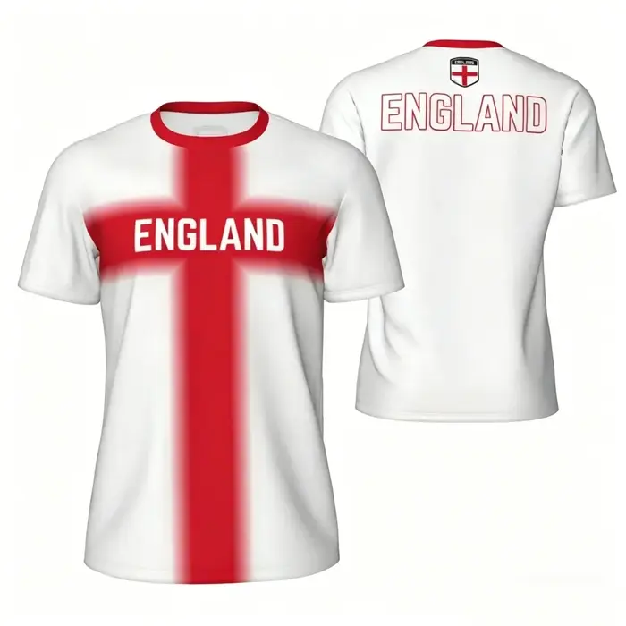 T-shirt imprimé en 3D avec drapeau anglais, t-shirt unisexe respirant à séchage rapide, hauts de sport décontractés pour la course à pied, le fitness, le streetwear quotidien en plein air