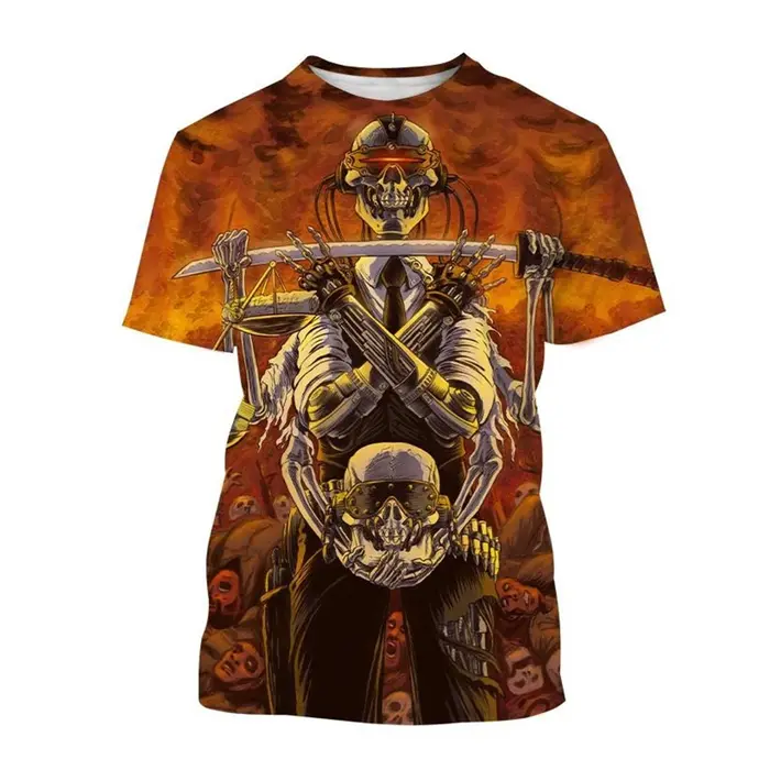 Megadeth-T-shirt à manches courtes imprimé en 3D pour hommes et femmes, T-shirt décontracté, Punk, D
