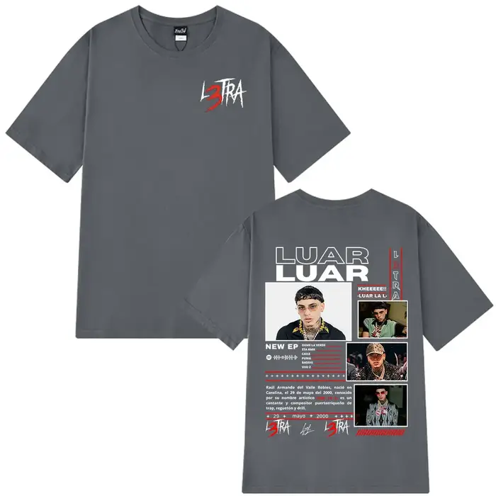 Rappeur Lune La L 2025 Album L3TRA T-shirts hommes femmes Hip Hop mode manches courtes