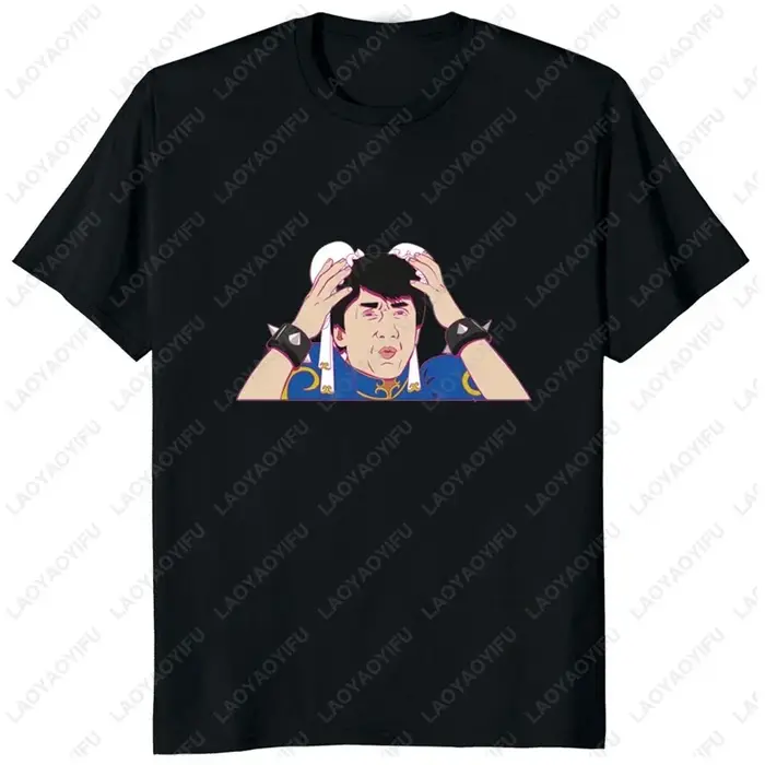T-shirt drôle Jackie Chan imprimé GérTShirt Humorous Graphic World Smile Star
