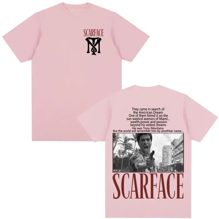 Film classique Scarface T-shirt Tony Montana Al Pacino T-shirts hommes femmes vêtements Vintage gothique surdimensionné