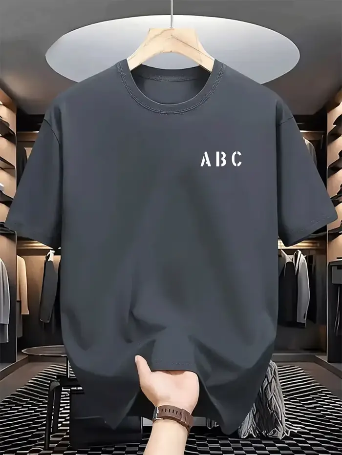 T-shirt léger et respirant à manches courtes pour homme - Haut décontracté d'été à col rond