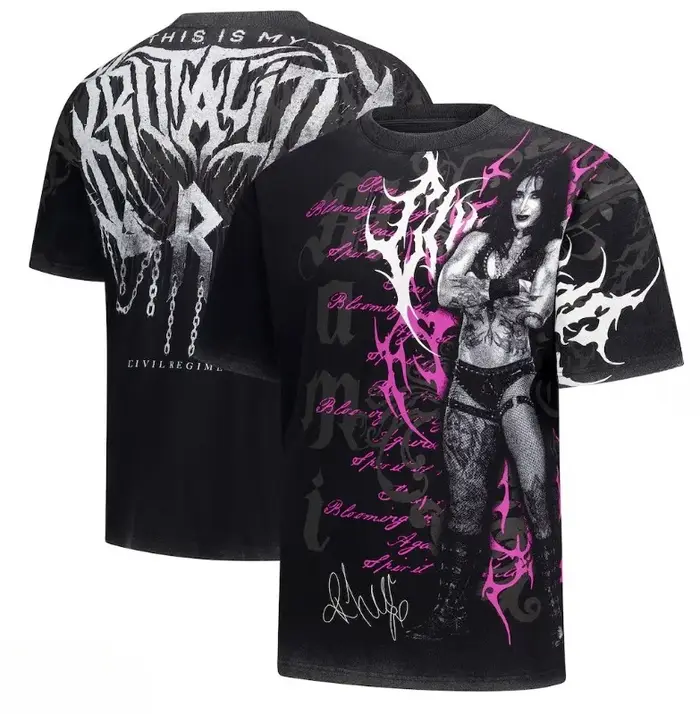 Rhea Ripley Merch T-shirt unisexe hommes à manches courtes T-shirt hauts vêtements casual femme Y2K 