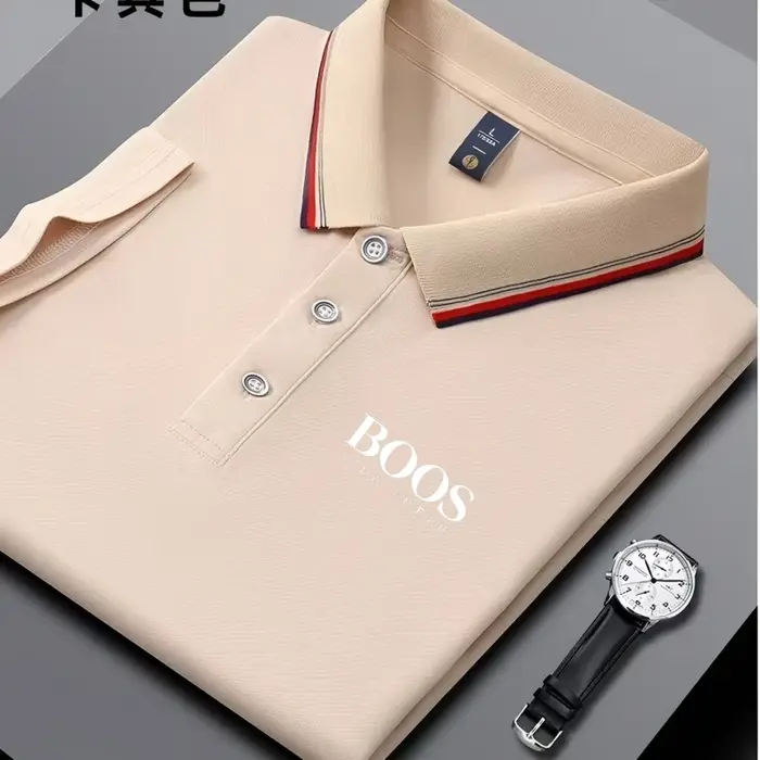 Nouveau polo brodé pour homme, décontracté et élégant, à manches courtes, respirant, confortable et 