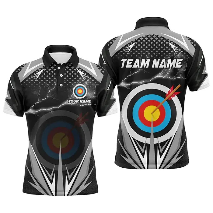 Polo de tir à l'arc à séchage rapide pour hommes