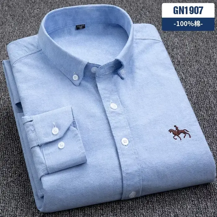 Chemises Oxford à manches longues pour hommes