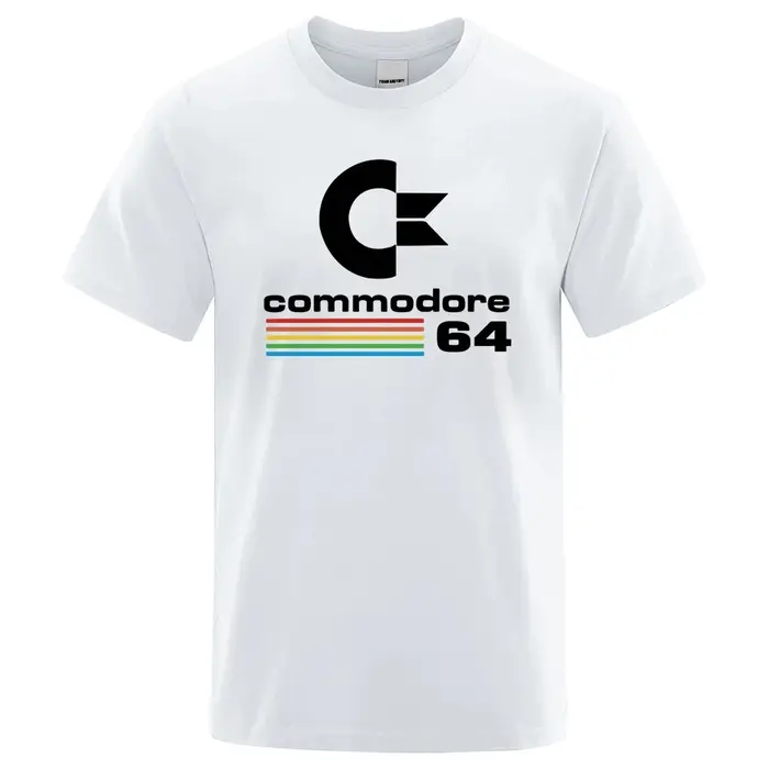 T-shirt à Manches Courtes pour Homme, Estival et Cool, Commodore 64, C64 SID Amiga, Design Rétro, en