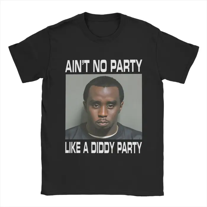 T-shirt rétro pour hommes Aint No Party Like a Diddy Party, vêtements 100% coton, t-shirt drôle à ma
