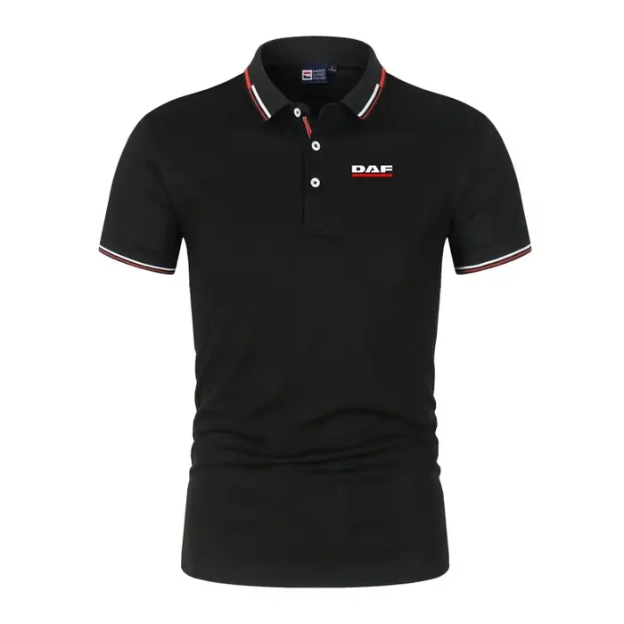 Polo décontracté à manches courtes pour homme, imprimé et à blocs de couleur, style sportif, col che