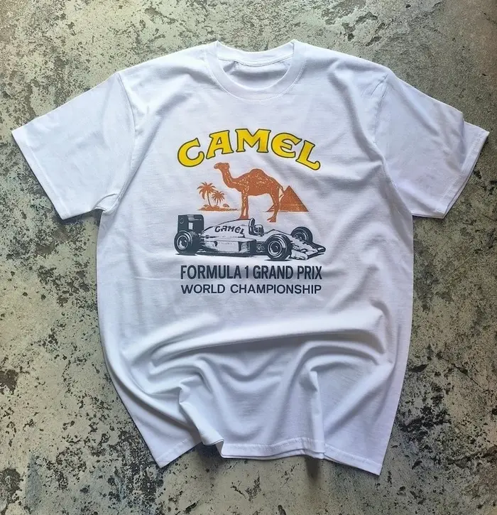 T-shirt vintage course de chameaux années 90