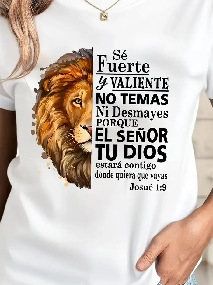 T-shirt décontracté à manches courtes et col rond pour femme, inspiré de la culture espagnole, avec 