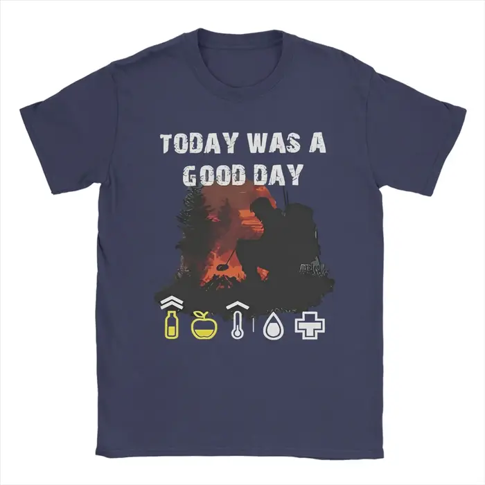 Hommes DayZ aujourd'hui est une bonne journée t-shirts jeu de tir couverture en coton Hipster à manches courtes col