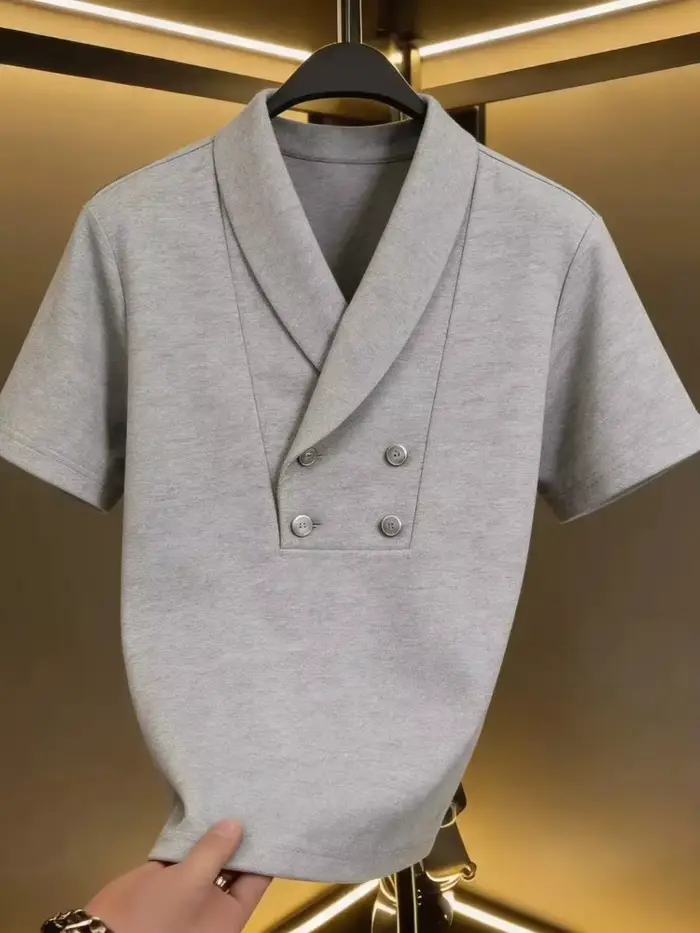 Polo homme à manches courtes, style Harajuku, unisexe, coupe ample, col rabattu, décontracté, nouvea
