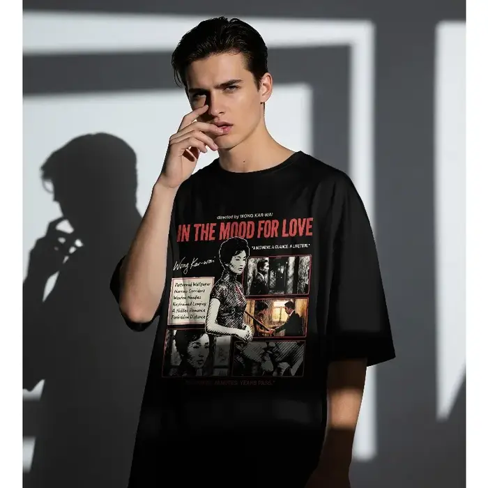 T-shirt graphique du film In the Mood for Love, T-shirt du film de Wong Kar-wai, T-shirt unisexe en coton ample et respirant