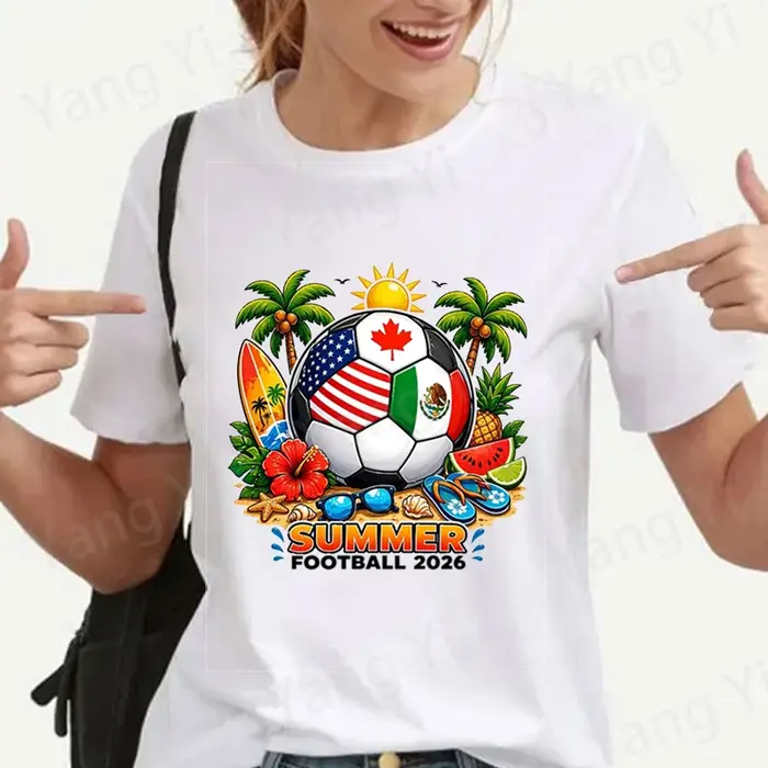 T-shirts de football tendance pour femmes et hommes – Manches courtes
