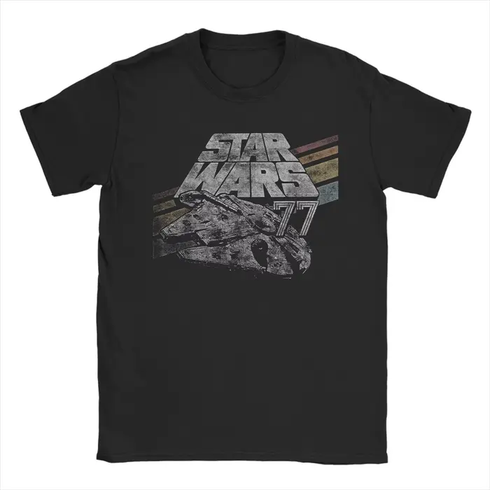 Étoiles T-Shirts hommes Millennium Falcon 77 mode pur coton t-shirt col rond manches courtes